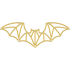 Halloween_edeco_chauvesouris_or